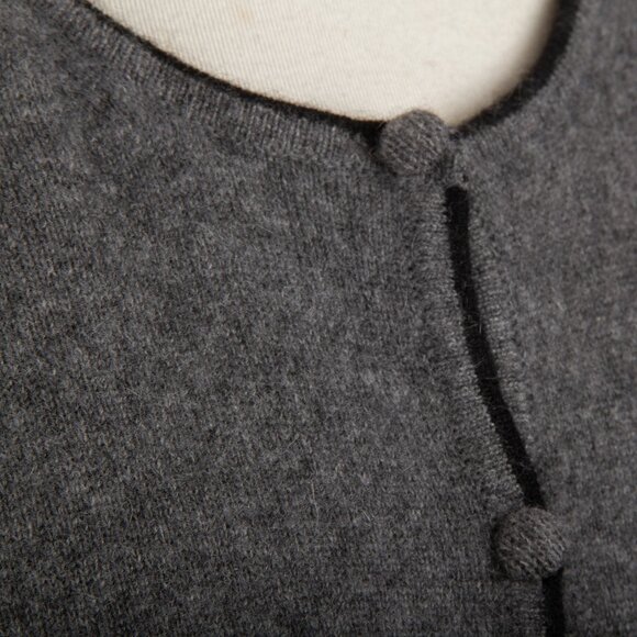 Croft & Barrow 100% Cashmere Twin Set Gray Tank Top and Cardigan Sweater Medium - Picture 12 of 12